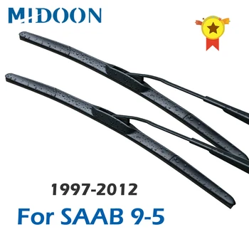 

MIDOON Wiper Blades for SAAB 9-5 Fit Hook Arms / Bayonet Arms Model Year From 1997 to 2012