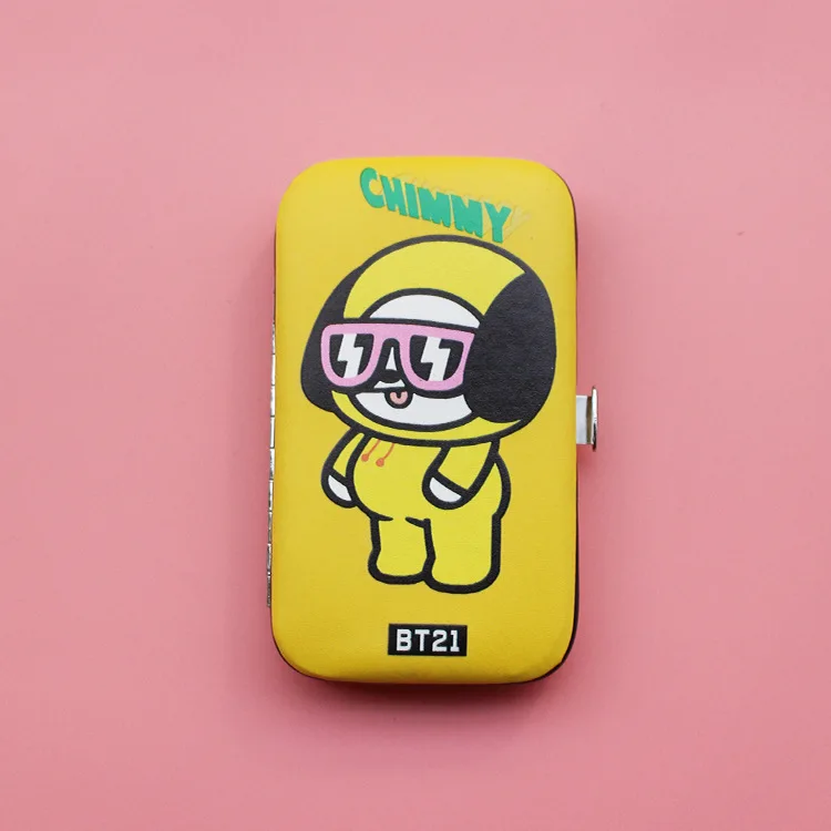 Корейский стиль BTS креативный Звездный сопутствующий продукт мультфильм милый из нержавеющей стали кусачки для ногтей набор