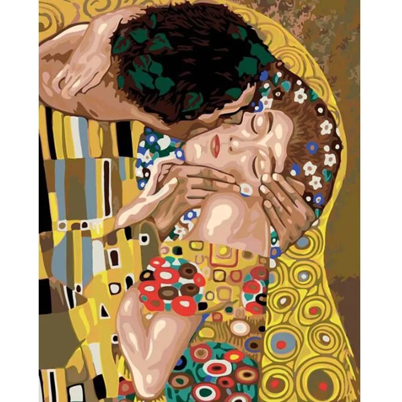 

Couple kissing Pictures By Numbers Abstract Character Digital Acrylic Hand Painted Canvas Oil Paintings Decoration Home Wall Art