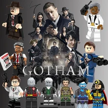 Готэм-городские кварталы DC экшн-фигурка из фильма комиссар-Гордон Бэтмен Пингвин Супер Герои строительные блоки и Женщина-кошка Супермен игрушки