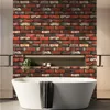 Vinyl Brick Textured Wallpaper Peel & Stick Wallpaper Vintage Red Bricklaying Pattern Self Adhesive Waterproof Home Decorative ► Photo 3/6