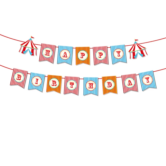 Tema do circo Decorações de Bolo Palhaço Colorido, 1 Ano, Decoração de  Feliz Aniversário, Desenhos Animados, Baby Shower Party Supplies, Novo -  AliExpress