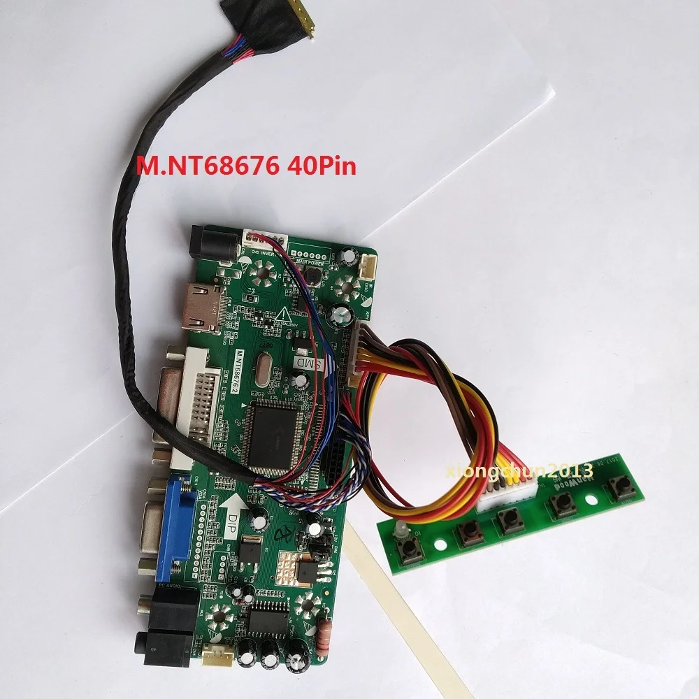 Комплект для N140BGE DVI аудио 1" LVDS 40pin панель экрана 1366X768 плата драйвера контроллера HDMI DIY lcd светодиодный драйвер VGA