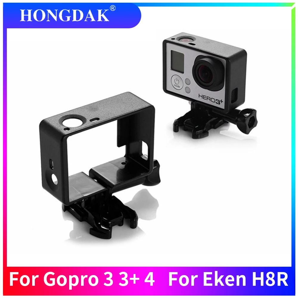 Hongdak для Gopro Hero 3 + защитная рамка черная чехол видеокамеры Go Pro 4 аксессуары