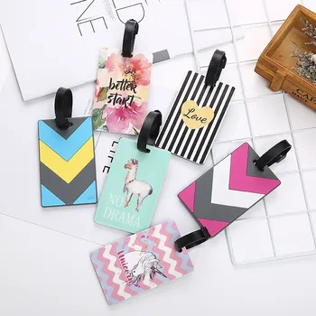 

Novelty Rubber Funky Suitcase Luggage Tags ID Addres Holder Label Straps Cartoon Baggage Label Identifier Travel Accessories