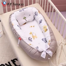 

Cotton Babynest Newborn Baby Nest Bed Portable Crib Travel Bed Baby Nest Baby Lounge Bassinet Bumper with Pillow Cushion