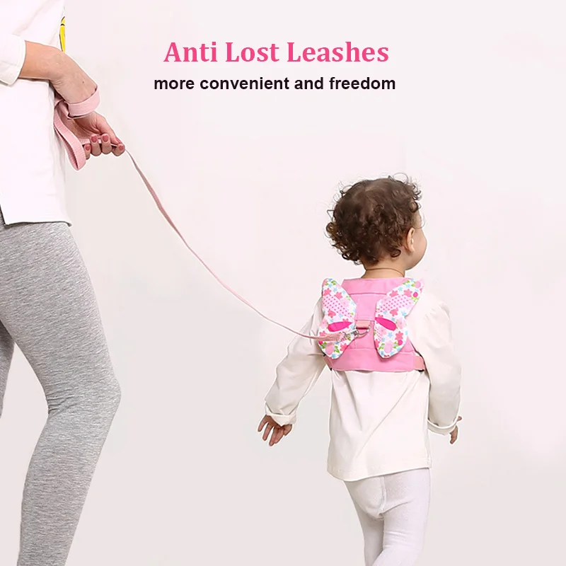 

OLOEY 2 in 1 Baby Walker Anti Lost Wrist Link Toddler Vest Leash Safety Harness Kids Strap Rope Wristband Children Belt 1.5M