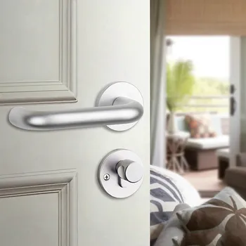 

Stainless Steel Door Handle Bedroom Door Lock Bathroom Split Door Knob Household Accessories WY51213