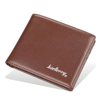 

New Solid Leather Men's Wallet Ultra Slim Male Small Card Holder Money Bag Large Capacity Business Retro Short Men Wallets Purse