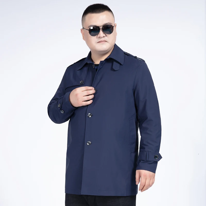 Большие новые большие размеры 8xl 7xl 6xl модные высококачественные пальто мужские повседневные Длинные ветровка пальто на молнии