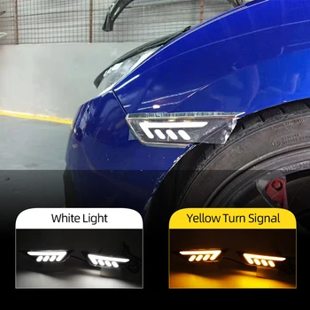 

Car Flashing 2Pcs For Honda Civic 2016 2017 2018 Car Side Marker Signal Lights Marker Lamp LED DRL Bulbs