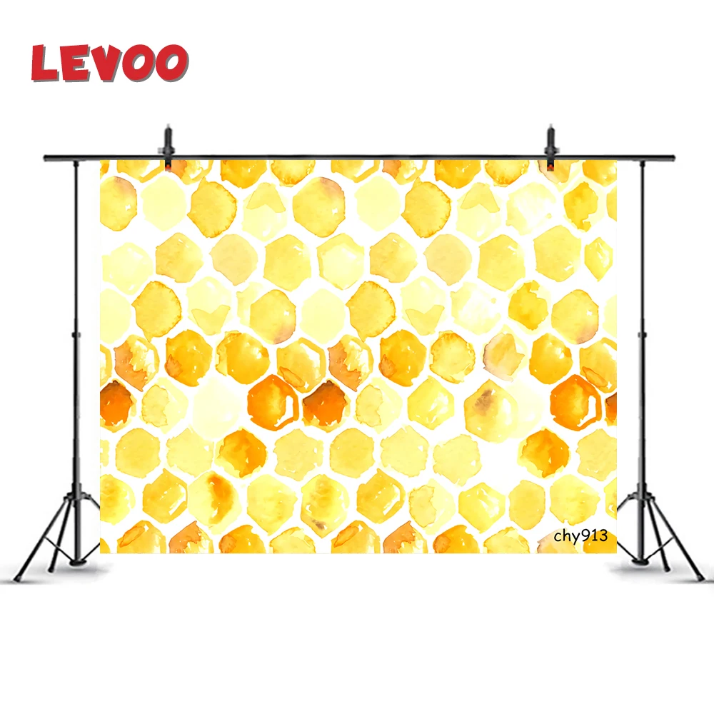 LEVOO фото фон желтого цвета Мёд гребень Baby Shower декора стены Виниловый для