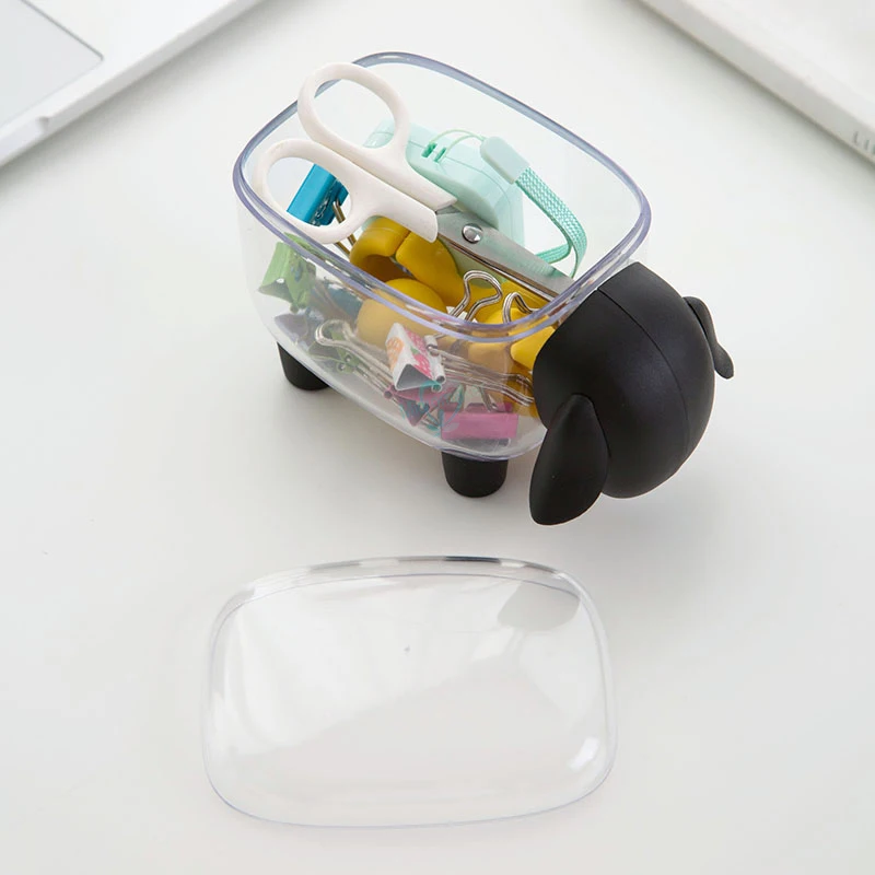 Sheep Shaped Plastic Cotton Swab Toothpick Storage Case Organizer Home Table Decor Storage Box