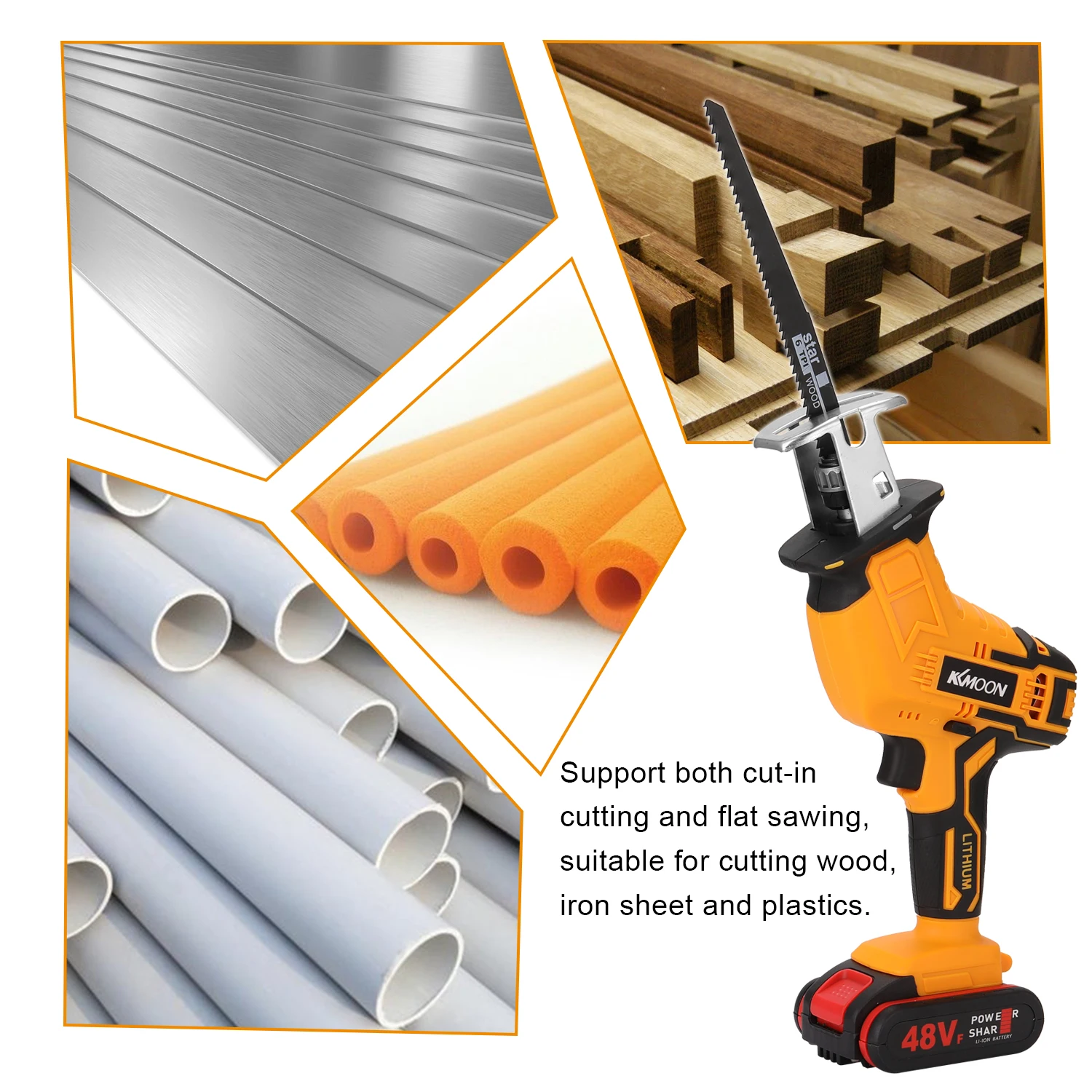 21V Портативная сабельная пила Регулируемая скорость электрическая портативная