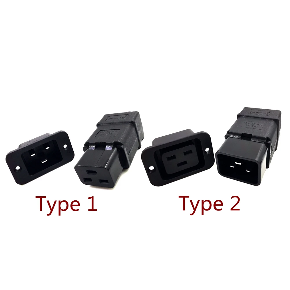 1Pair C19 and C20 Rewirable Plug Connector AC Power Outlet Wired Electrical Receptacle Adapter 16A PDU UPS Rewireable | Обустройство