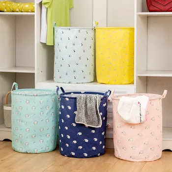 

Storage Baskets Waterproof Canvas Laundry Basket Laundry Clothes Storage Basket Folding Storage Box Paniers De Rangement