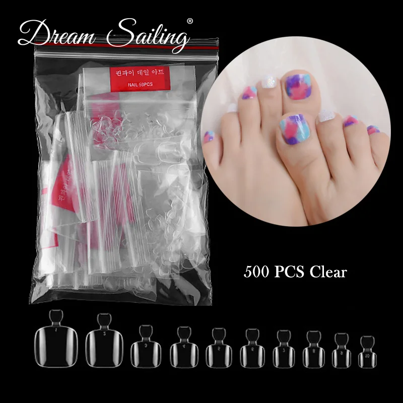 100/500 pcs False Nail Tips Fake Nails Acrylic Nail Extension Full Half French Cover Tips Coffin UV Gel Manicure Fake Nail Tips