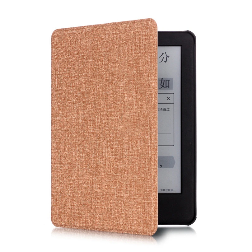Магнитный смарт-чехол для Amazon Kindle Paperwhite кожаный флип-чехол с подставкой против царапин защитный чехол с функцией автоматического пробуждения и сна A40 - Цвет: Коричневый