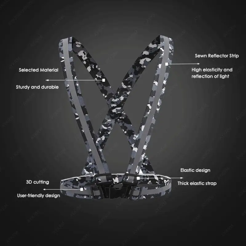 Светоотражающий Жилет Быстросохнущий дышащий Регулируемый жилет безрукавка наружная безопасная спортивная одежда