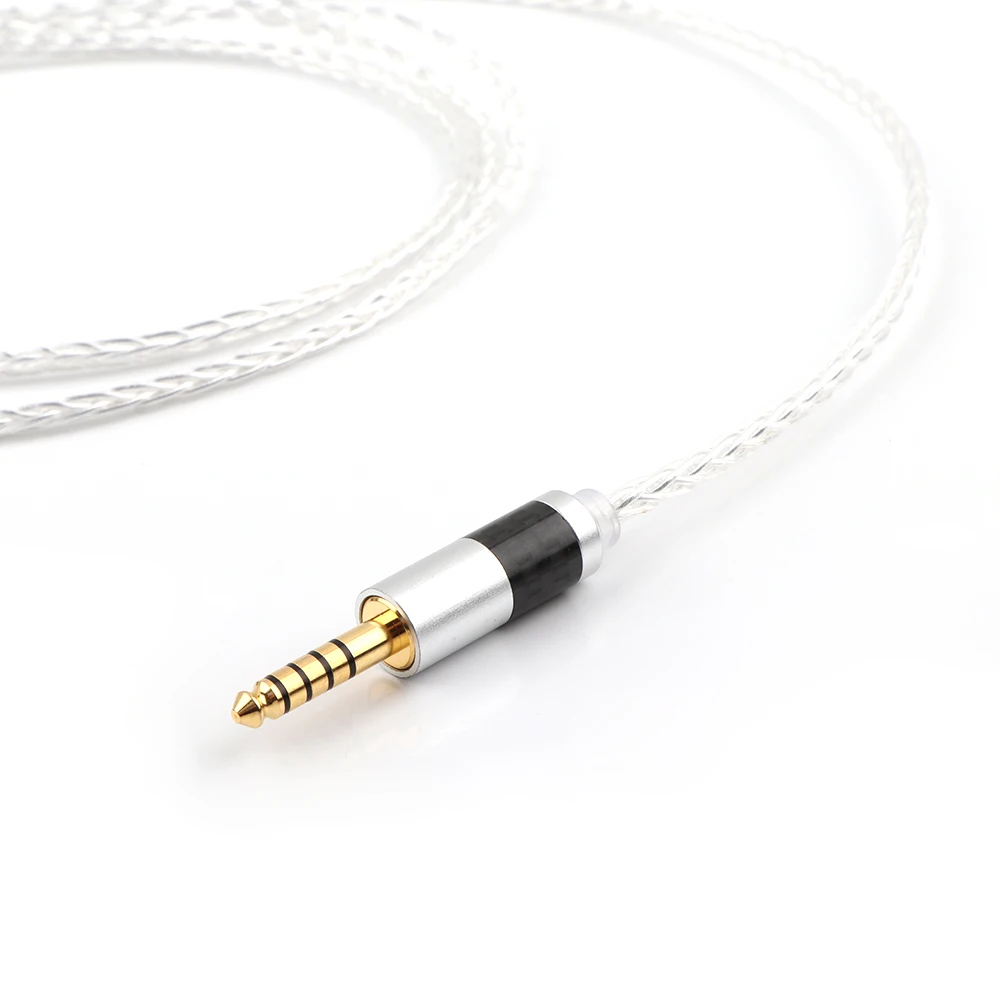 2 5mm TRRS 4 4mm Balanced Male 3 5mm Jack to RCA Plug Aux Cable 8x 1 0mm Silver Wire Headphone Amp