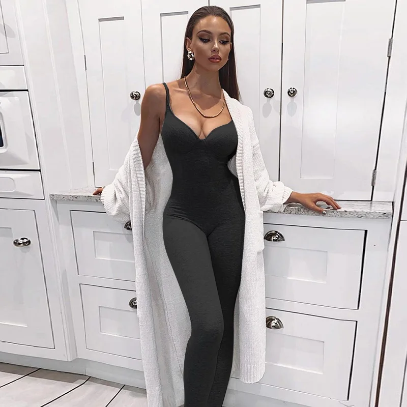 Instunning Fitness Sporty Rompers Women Jumpsuit Patchwork Spaghetti Strap Sexy Casual Workout Sleeveless Summer Bodysuit 2020