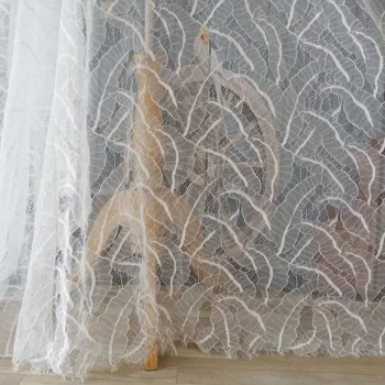 

NEW lace blouse lace summer dress fabric material 2020 eyelash Cord leaves lace French lace chantily lace 1 piece=3 meters