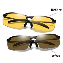 1 пара HD очки ночного видения для вождения поляризованные солнцезащитные очки для вождения для мужчин и женщин авиационные очки ночного видения УФ очки для водителя