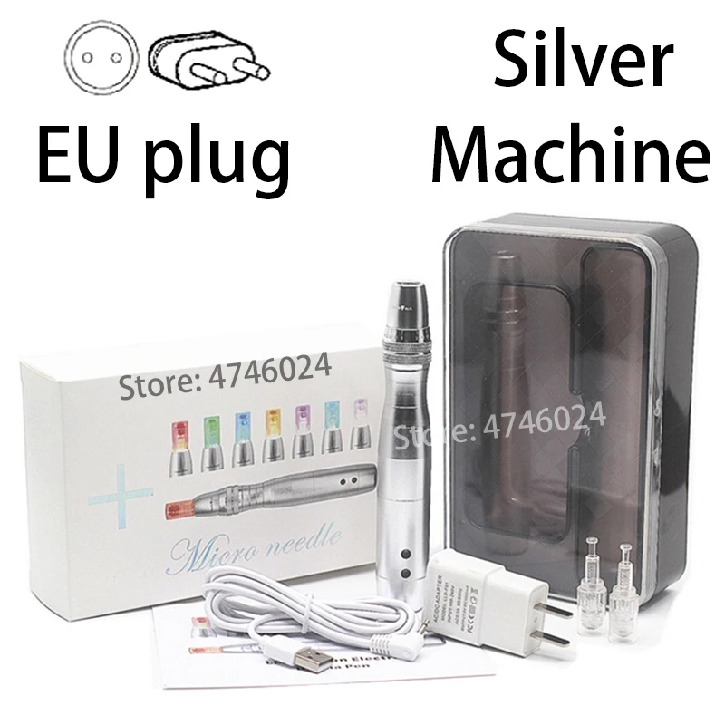 EU silver pen 12 шт./кор. 8 мл Microneedling терапия BB крем ампулы Dermawhite Сыворотки бустер стартер комплект смешивать оттенки осветляющая основа - Цвет: EU silver pen