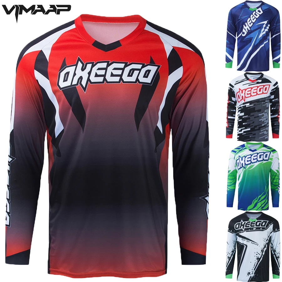 OXEEGO – maillot de descente de montagne et hors route, Enduro, vtt, MX, cyclisme, Motocross, respirant, DH séchage rapide, 2021