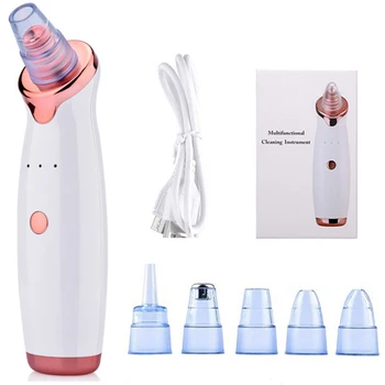 

Blackhead Remover Pore Vacuum Electric Facial Acne Suction Vacuum Removal Extractor Rechargeable with 5 Probes