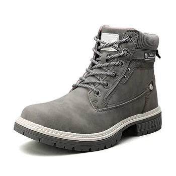 

2020 New Women Winter Snow Boots Fashion Leather Warm Plush Martin boots Outdoor Casual British Retro Ladies Pink Ankle Boots