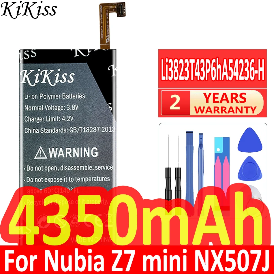 Аккумулятор большой емкости 4350 мАч для ZTE Nubia Z7 mini Z7mini NX507J Blade S6 Φ T630 Q5-T G717C G718C |