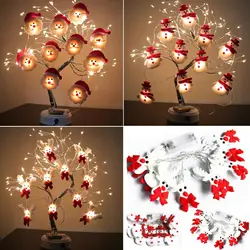 Christmas String Lights Santa Claus Lamp Light Up In/Outdoor Party Decorations