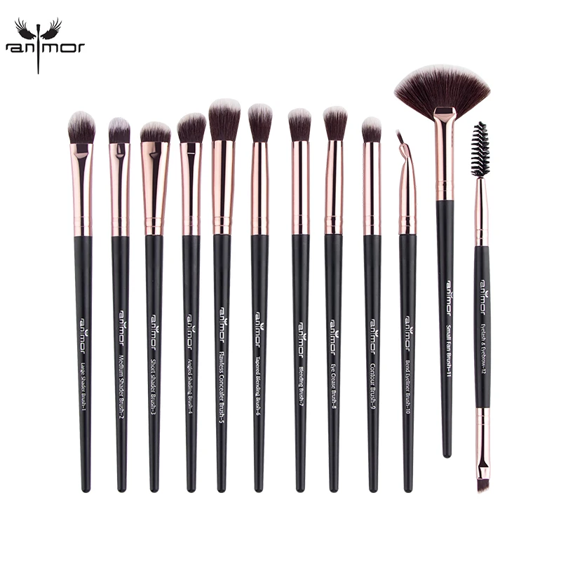 

Anmor Make Up Brushes Set Professional Foundation Blending Eyeshadow Eyeliner Eyebrow Fan Brush For Makeup Pincel Maquiagem