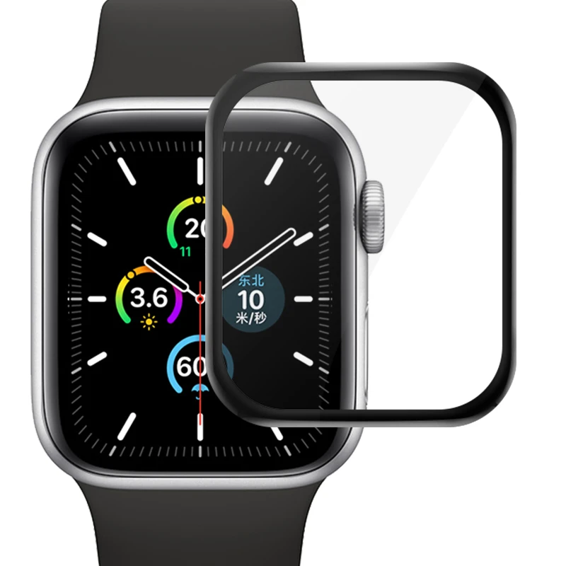 3D полное покрытие защитная пленка на переднюю панель для iWatch 5 серии 40 мм 44 мягкая