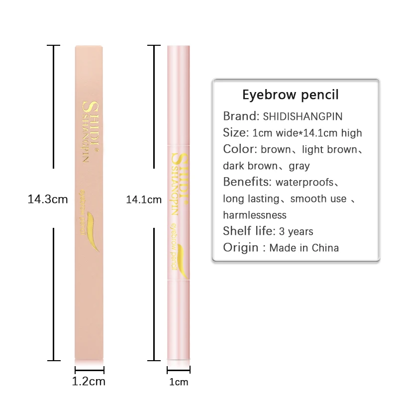 4 цвета карандаш для бровей натуральный стойкий для бровей Тату ручка двухсторонний Водонепроницаемый Карандаш для бровей легко наносится макияж инструменты