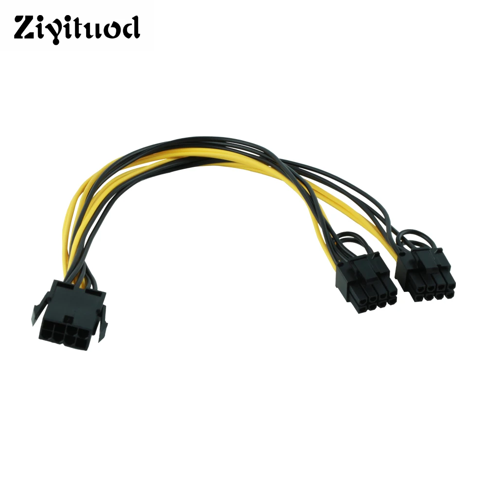 32 см 8Pin PCI Express на Dual 8 (6 + 2) Pin PCI-E графическая карта адаптер GPU CPU кабель передачи