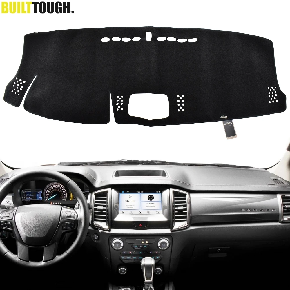 Dash Mat Dashboard Cover Per Ford Ranger Wildtrak Raptor T6 2016 - 2020 Dash Mat Pad Parasole Dash Board Cover Carpet 2017 2018