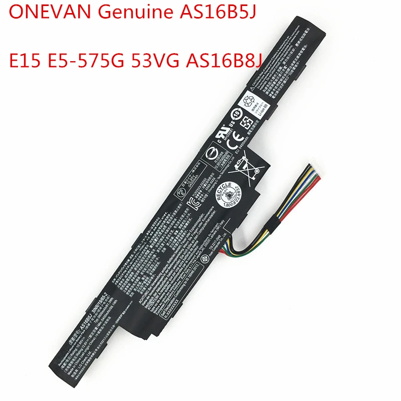 ONEVAN подлинный новый AS16B5J AS16B8J Аккумулятор для ноутбука Acer Aspire E5 575G 53VG 3ICR19/66 2