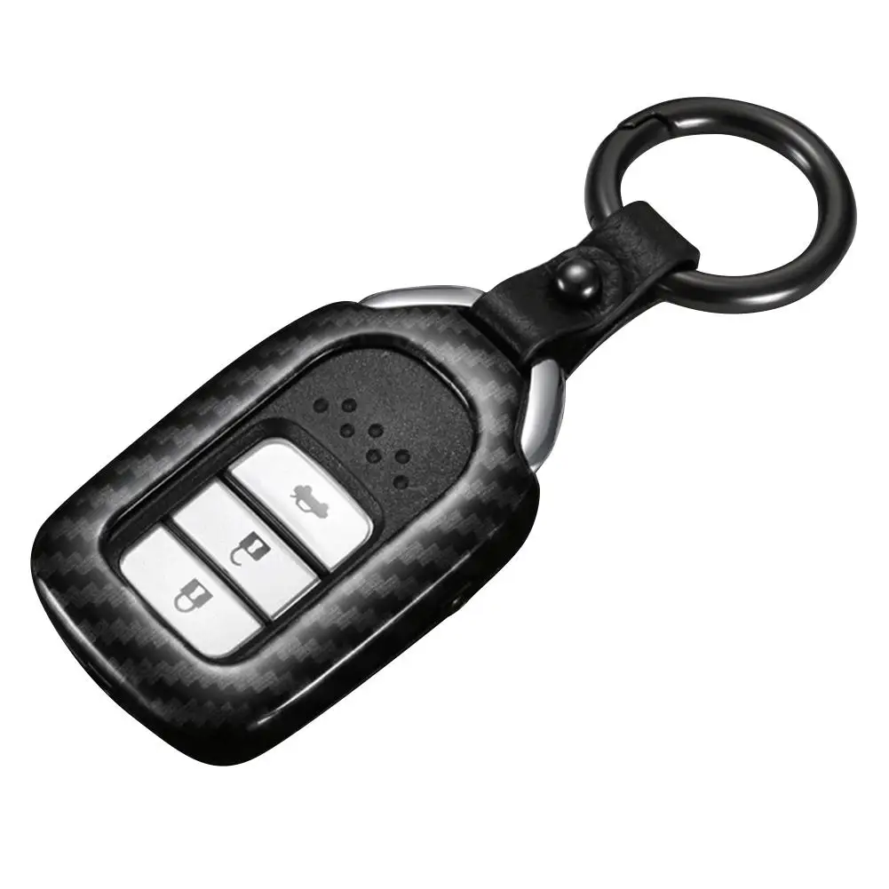 1 шт. чехол из углеродного волокна для автомобильных ключей для Honda CRVxrv Accord Avancier Elysion Civic, мягкий Умный брелок для ключей, украшение