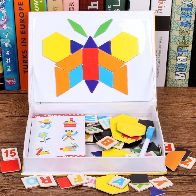 

children's multifunctional magnetic jigsaw puzzle creative jigsaw puzzle digital computing learning box educational puzzle toys