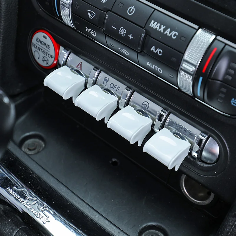 Car Central control panel button decoration cover For 15-20 Ford Mustang  Car Interior modification - AliExpress