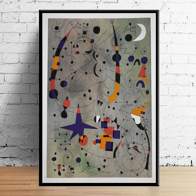 Abstract Artworks by Joan Miro Printed on Canvas 5