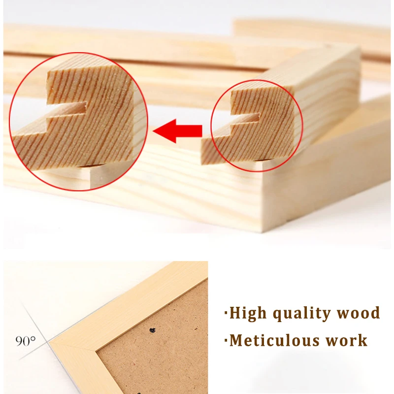 A4 A3 деревянная рамка Черный Белый Цвет фоторамки для настенного искусства фоторамки для картин орех деревянные рамы