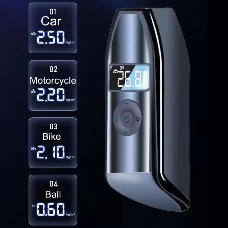 Mini pompe à air portable pour vélo électrique, compresseur d'air pour  voiture, pompe à air pour moto, gonfleur gonflable, 120PSI - AliExpress