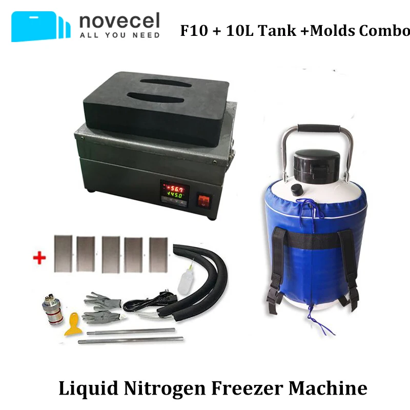 

FS06 F10 LCD Liquid Nitrogen Freezer Screen Separator Machine with built-in pump+10L tank+molds ForSamsung Edge Glass Separating