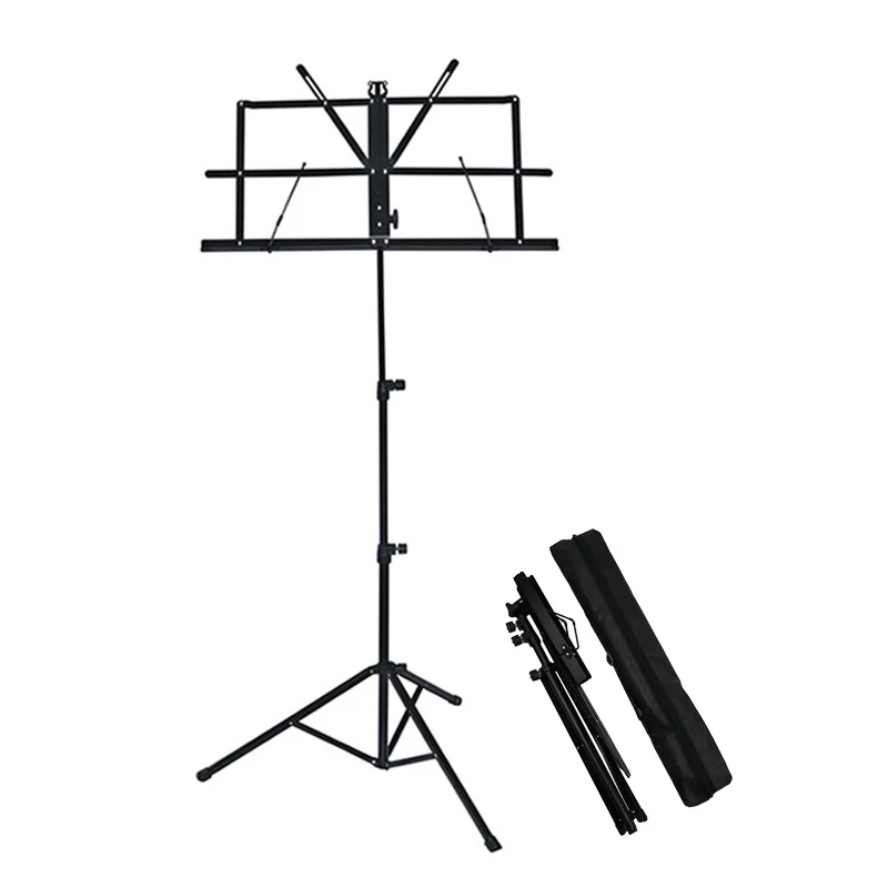 Portable Music Stand Lightweight Easy to Set Collapsible Adjustable