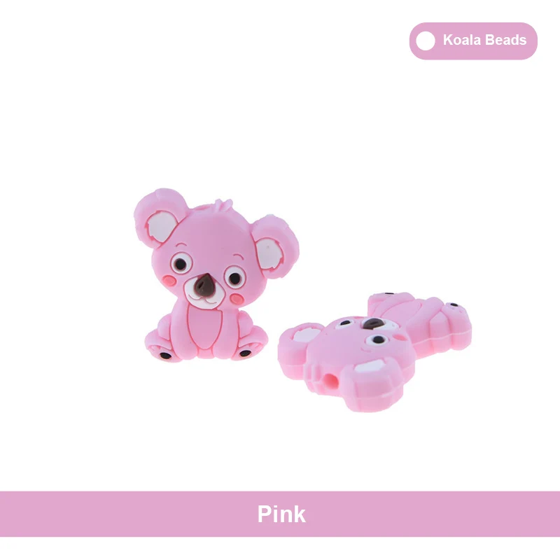 Silicone Koala Beads - Pink