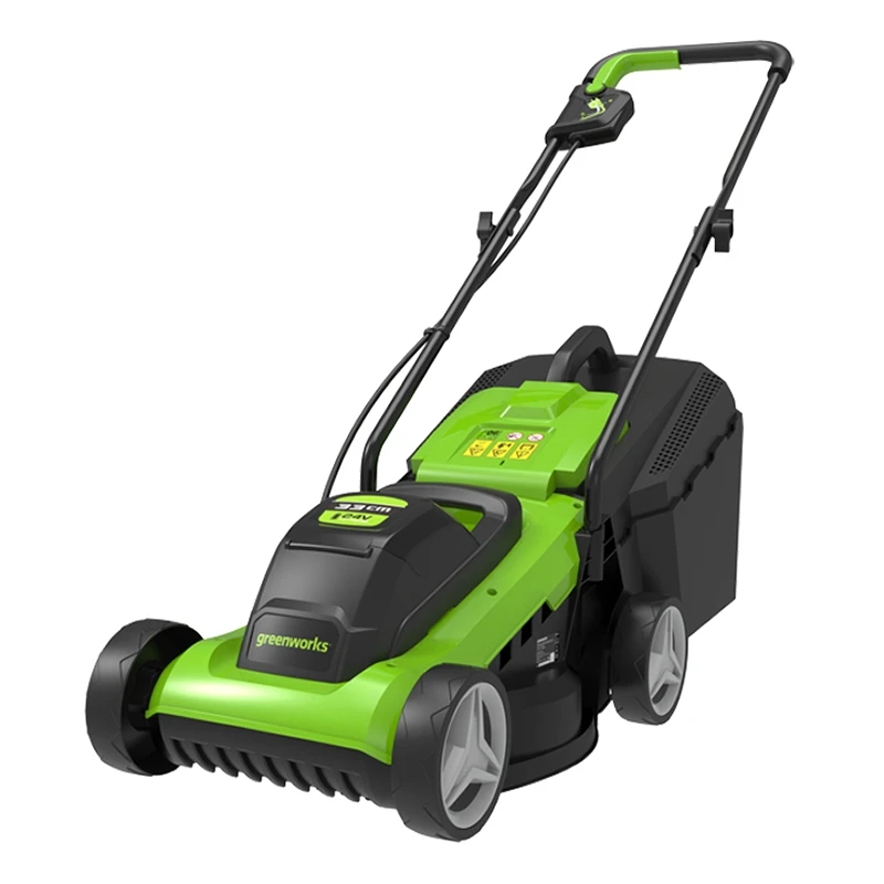 Газонокосилка аккумуляторная Greenworks G24LM32K2 (2800 об/мин; травосборник 30 л; регулировка высоты среза; защитный ко