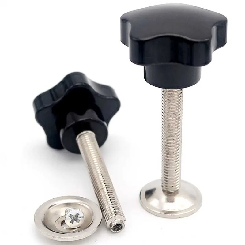 5 pieces plum hexagon handles 48 mm in diameter M8 × 40 mm star knob Male thread clamping screw knob 
